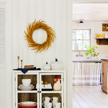 Accent Cabinet with Pumpkin Serveware Dining Room Collection style by Emily Hend