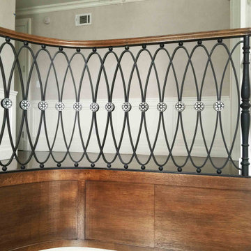 Solid stair railings Black