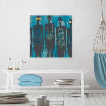 "Bikini Class III" Painting Print on Wrapped Canvas