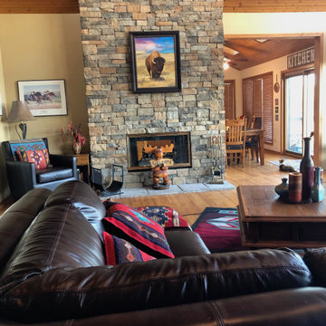 Natural Stone Fireplace Surround | Before and After