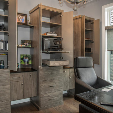 Transitional Home Office with Built-Ins