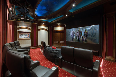 Inspiration for a traditional home theatre in Orlando.