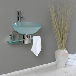 Fresca Cristallino 18 x 20 Modern Glass Bathroom Vanity FVN1012 - Bath Products