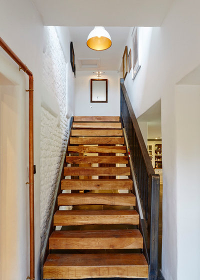 Farmhouse Staircase by Hart Design And Construction