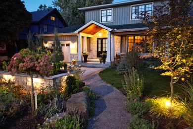 Photo of a french country full sun front yard garden path in Ottawa.