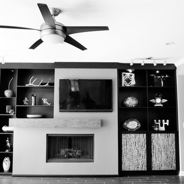 Built-Ins with Reclaimed Wood