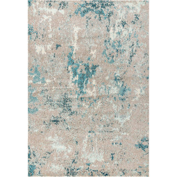 Contemporary POP Modern Abstract Vintage Area Rug, 8 X 10