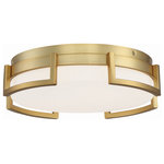 George Kovacs - Bezel Set LED Flush Mount, Honey Gold - Stylish and bold. Make an illuminating statement with this fixture. An ideal lighting fixture for your home.