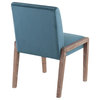 Carmen Chair, Set of 2, White Washed Wood, Crushed Teal Velvet