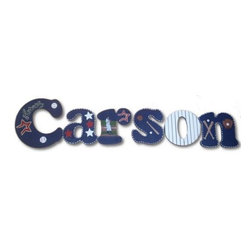 Custom Painted Baseball Letters, Astros - Wall Letters