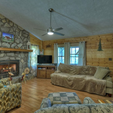 Whitewashing Rock/Stone Fireplace
