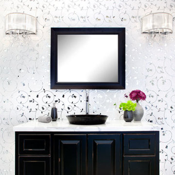 Mirror and Stone Lace Wall Mosaic
