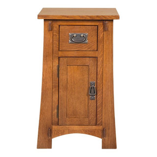 Mission Quarter Sawn White Oak Narrow Nightstand Crofter Style 