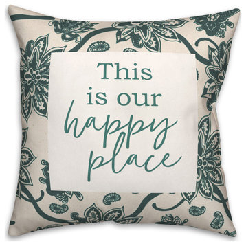 Happy Place 18x18 Indoor / Outdoor Pillow