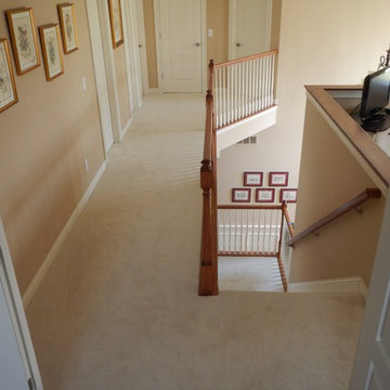 Hardwood Downstairs, Carpet Upstairs
