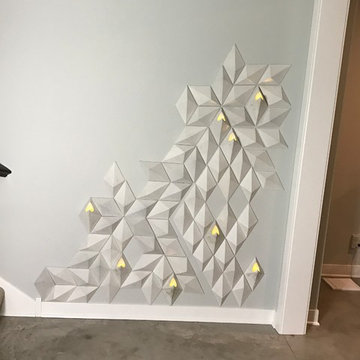 Essentia Wall Tiles - Diamond series tile on basement wall
