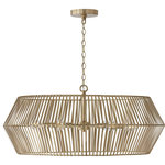 Capital Lighting Fixtures - Kaiya 6 Light Chandelier, Matte Brass - Modern metal meets elegant angles in the Kaiya Chandelier. The open design invites visual intrigue, while the Matte Brass finish creates show-stopping style.