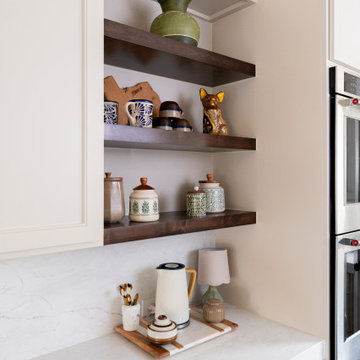 Deep Forest and Stained Oak Transitional Kitchen