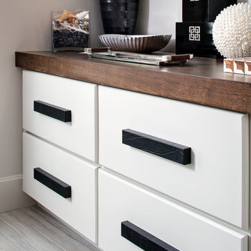 Custom EcoDomo leather drawer hardware