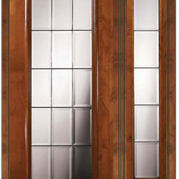 Prehung Side light Door 80 Wood Alder French Full Lite Glass - Patio Doors