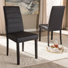 Lorelle Brown Faux Leather Upholstered Dining Chair, Set of 2