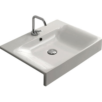 Cento 3547 Semi-recessed Bathroom Sink 23.6" x 17.7