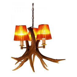 Ranch Style Faux Antler 3 Lights Chandelier - Chandeliers