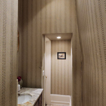 Powder room wallpaper installation Rocklin, CA