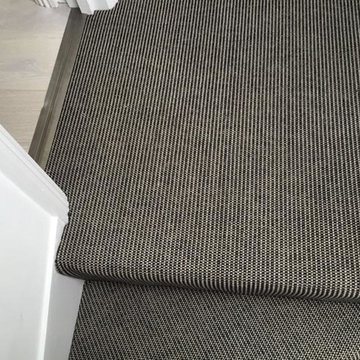 Grey Striped Carpet to Stairs in North London