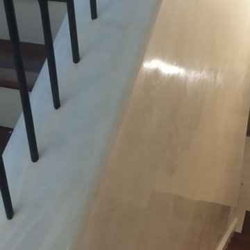 Venetian plaster on stairs