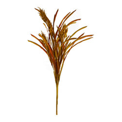 Shea's Wildflower - Wheat Bush, 34", Natural - Wreaths And Garlands