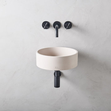 Odet SM Affix concrete wall-hung sink in Mocha