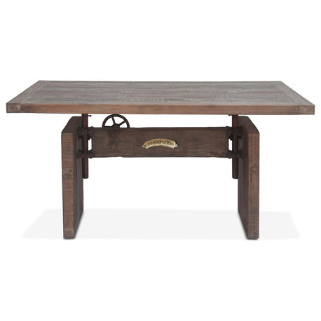 Sterling 63-Inch Adjustable Reclaimed Teak Office Desk