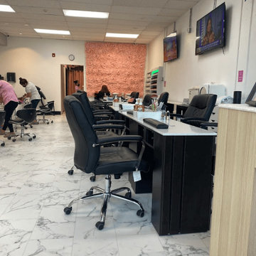 Nail Salon LVP Installation