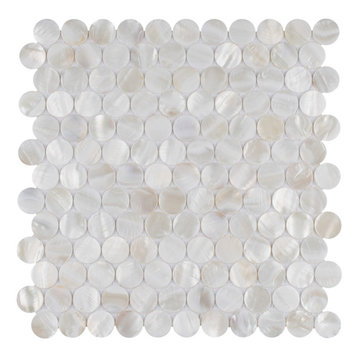 SomerTile Conchella Penny Mosaic Wall Tile