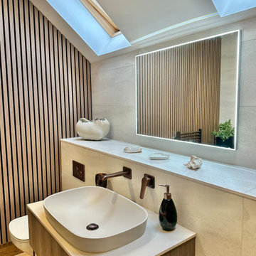 Warm Rustic Shower Room