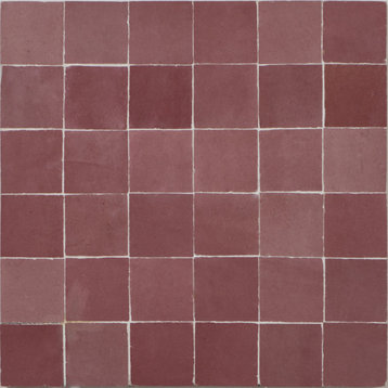Handmade Mosaic Tile, Pink, 12''x12'' Panel