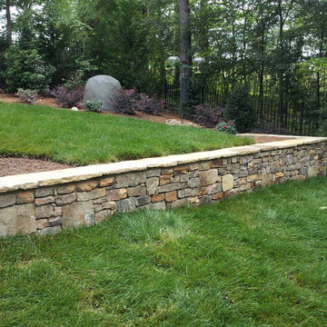 Tennessee Field Stone Retaining Walls, Planters