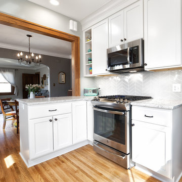 Project 3435-1 Plaid Wallpaper Kitchen Remodel Ford Pkwy St. Paul
