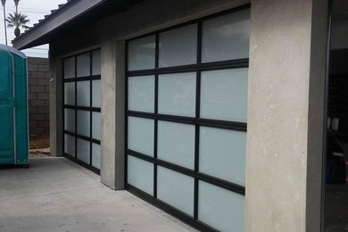 Mid-sized modern attached two-car carport in Los Angeles.