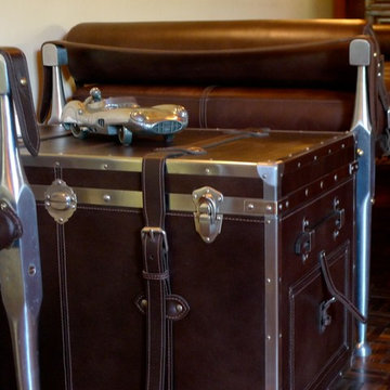 Leather and Aluminum Furniture