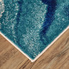 Weave and Wander Omari Contemporary Watercolor Rug, Atlantic, 1'8"x2'10"