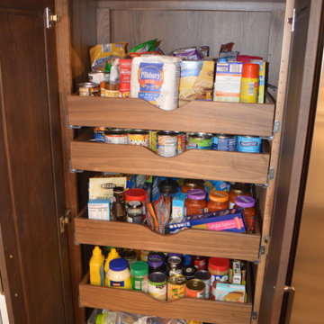 Pantry with pull-out shelves