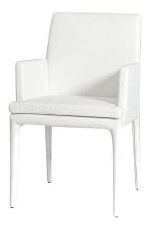 Modrest Dex Modern Gray Leatherette Dining Chair Midcentury Modrest Dex Modern White Leatherette Dining Chair