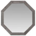 My Barnwood Frames - Octagon Barnwood Mirror 36" - This is our brand new Octagon Barnwood Mirror. It's a woodshop favorite, and there is no other like it.  Designed by our Woodshop Foreman and part owner Mitch Giles himself.  This mirror is made from authentic reclaimed barnwood and is sure to be a great conversation piece in your home or cabin. The Octagon mirror is 36" X36� from side to side. The frame of the mirror is 3� wide and has a low profile of only _ deep.Comes with D Ring hanging hardware. Each Mirror is unique and is made from true reclaimed wood. Mirrors are built to order. Quality craftsmanship guaranteed