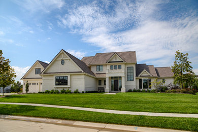 Transitional exterior home idea in Omaha