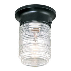 Outdoor Flush-Mount Lights - Save Up to 70% | Houzz - Hardware House - Hardware House Outdoor Jelly Jar Ceiling Fixture, Black,  4.75