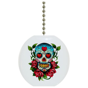 Skull and Roses Ceiling Fan Pull