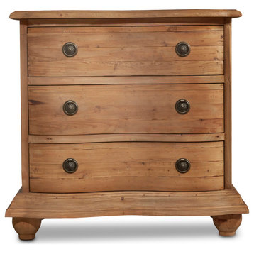 30" Wide Reclaimed Pine Chest of Drawers Natural