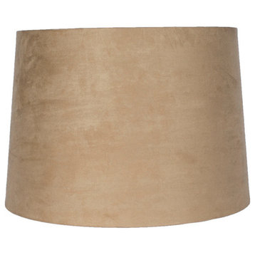 12" Suede Hardback Lamp Shade, Tan